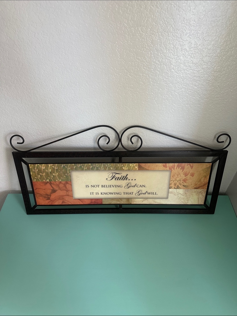 Faith Wall Sign in Black Frame with Earth-Tone Accents-brand new/never used - Picture 9 of 17